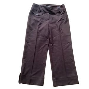 Vintage y2k Cache brown wide leg crop pants size 0